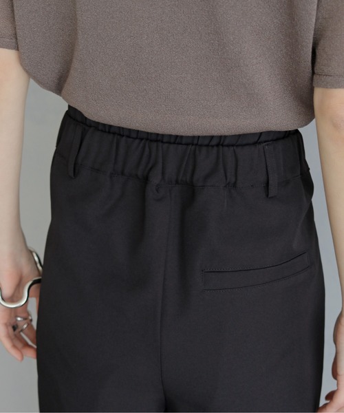 &g'aime（アンジェム）の「【&ｇ'aime 】レイヤードウエストパンツ　Layered Waist Trousers（スラックス・レディース・チャコールグレー/ブラック・FREE）」の8枚目の写真