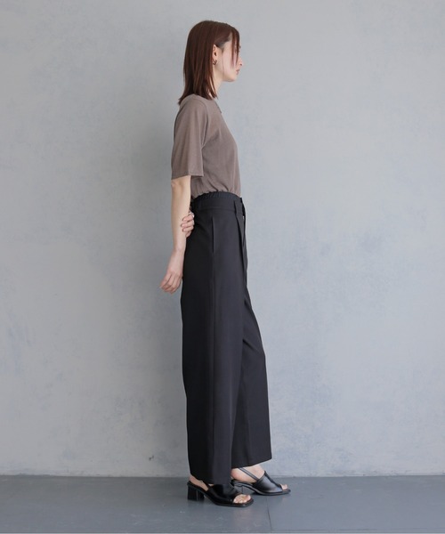 &g'aime（アンジェム）の「【&ｇ'aime 】レイヤードウエストパンツ　Layered Waist Trousers（スラックス・レディース・チャコールグレー/ブラック・FREE）」の11枚目の写真