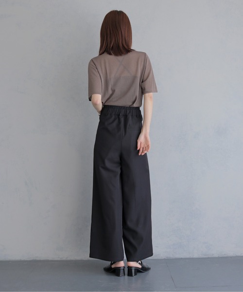 &g'aime（アンジェム）の「【&ｇ'aime 】レイヤードウエストパンツ　Layered Waist Trousers（スラックス・レディース・チャコールグレー/ブラック・FREE）」の12枚目の写真