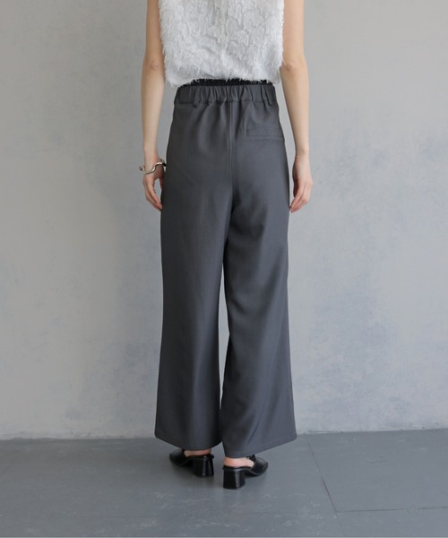 &g'aime（アンジェム）の「【&ｇ'aime 】レイヤードウエストパンツ　Layered Waist Trousers（スラックス・レディース・チャコールグレー/ブラック・FREE）」の17枚目の写真