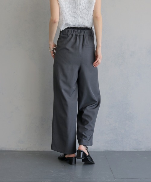 &g'aime（アンジェム）の「【&ｇ'aime 】レイヤードウエストパンツ　Layered Waist Trousers（スラックス・レディース・チャコールグレー/ブラック・FREE）」の18枚目の写真