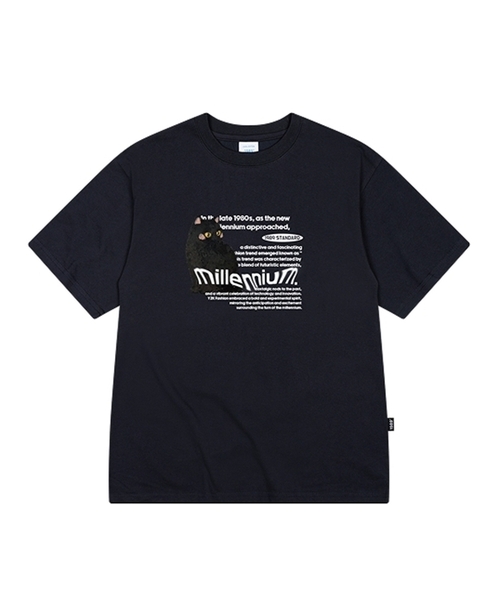 1989STANDARD（1989スタンダード）の「[ヤンステルX1989] MILLENNIUM CAT クールコットンオーバーサイズ半袖 (SISSTD-0210)（Tシャツ/カットソー・メンズ・ブラック/ブルー/ネイビー/アイボリー/ライトグレー/ホワイト・LARGE/MEDIUM/X-LARGE）」の5枚目の写真