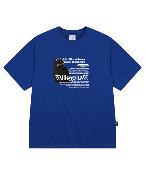1989STANDARD（1989スタンダード）の「[ヤンステルX1989] MILLENNIUM CAT クールコットンオーバーサイズ半袖 (SISSTD-0210)（Tシャツ/カットソー・メンズ・ブラック/ブルー/ネイビー/アイボリー/ライトグレー/ホワイト・LARGE/MEDIUM/X-LARGE）」の7枚目の写真