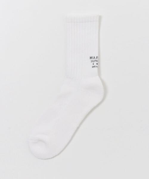 URBAN RESEARCH（アーバンリサーチ）の「URBAN RESEARCH×MARTY SUPREME×A24　3STAR LOGO PRINT SOX（ソックス/靴下・メンズ・ホワイト・25-27）」の2枚目の写真