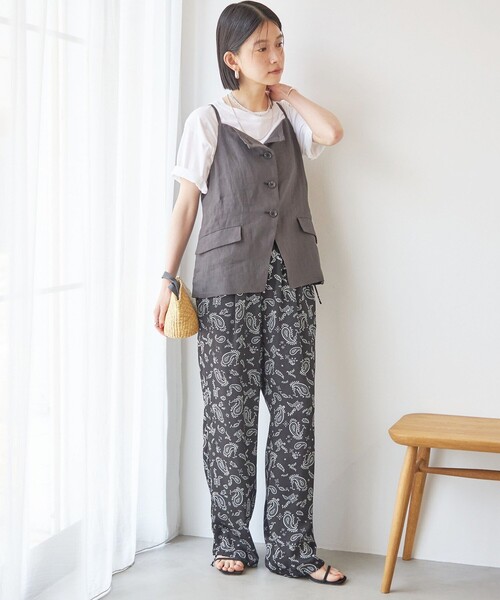 TICCA(ティッカ)の「【SHIPS別注】TICCA×manipuri:〈手洗い可能〉プリント パンツ(その他パンツ・レディース・ブラック/ブラウン・ONE SIZE)」の5枚目の写真