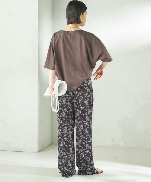 TICCA(ティッカ)の「【SHIPS別注】TICCA×manipuri:〈手洗い可能〉プリント パンツ(その他パンツ・レディース・ブラック/ブラウン・ONE SIZE)」の9枚目の写真