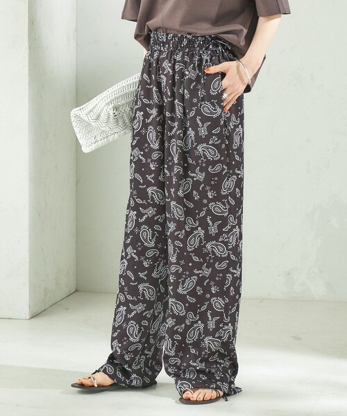 TICCA(ティッカ)の「【SHIPS別注】TICCA×manipuri:〈手洗い可能〉プリント パンツ(その他パンツ・レディース・ブラック/ブラウン・ONE SIZE)」の11枚目の写真