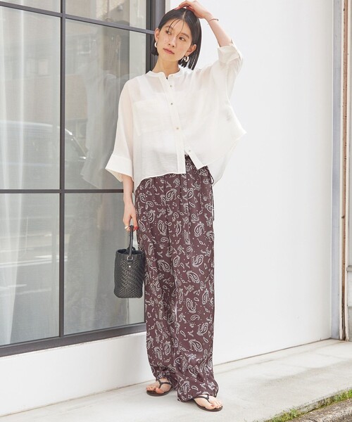 TICCA(ティッカ)の「【SHIPS別注】TICCA×manipuri:〈手洗い可能〉プリント パンツ(その他パンツ・レディース・ブラック/ブラウン・ONE SIZE)」の15枚目の写真