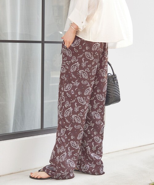TICCA(ティッカ)の「【SHIPS別注】TICCA×manipuri:〈手洗い可能〉プリント パンツ(その他パンツ・レディース・ブラック/ブラウン・ONE SIZE)」の18枚目の写真