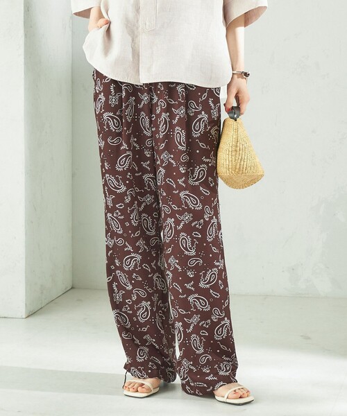 TICCA(ティッカ)の「【SHIPS別注】TICCA×manipuri:〈手洗い可能〉プリント パンツ(その他パンツ・レディース・ブラック/ブラウン・ONE SIZE)」の22枚目の写真