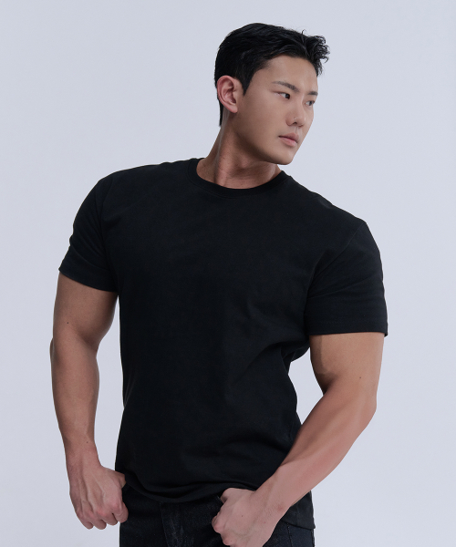NINEZ（ナインゼット）の「シグネチャーコットンビッグマッスルフィットTシャツ (2color)（Tシャツ/カットソー・メンズ・ホワイト/ブラック・X-LARGE/2XL/LARGE）」の4枚目の写真