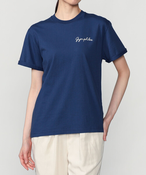 GYMPHLEX(ジムフレックス)の「Gymphlex | 刺繍ロゴTシャツ WOMEN(Tシャツ/カットソー・レディース・ブルー/ホワイト/チャコール・14/16/12)」の1枚目の写真