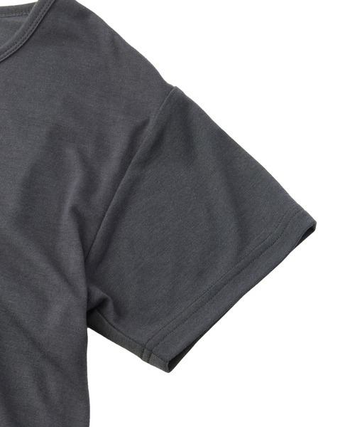 X-girl（エックスガール）の「RIBBONED HEM FADED LOGO S/S TEE（Tシャツ/カットソー・レディース・カモフラージュ/チャコール・ONE SIZE）」の10枚目の写真
