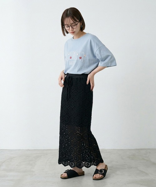 CRB(シーアールビー)の「クロシェIラインロングスカート(スカート・レディース・ベージュ/ブラック・F)」の17枚目の写真