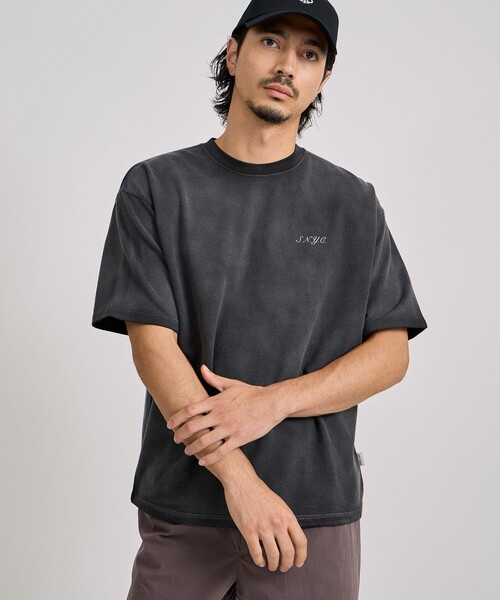 Saturdays NYC（サタデーズ ニューヨークシティ ）の「S.NYC Terry SS Sweatshirt（Tシャツ/カットソー・メンズ・ネイビー/オリーブ/ブラック系その他・S/M/L/XL）」の2枚目の写真