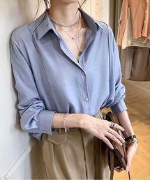 フロントタックライン シャツブラウス