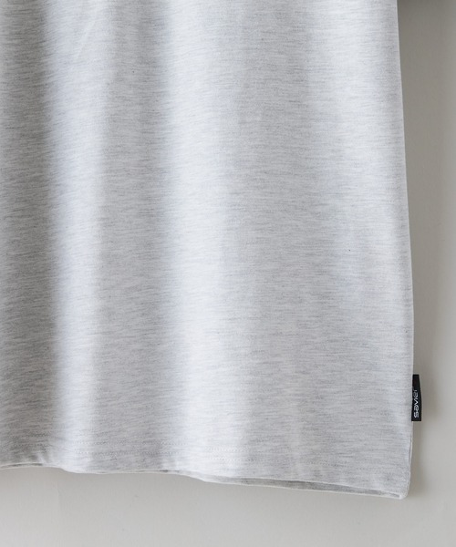 SAVIER(サビアー)の「【SAVIER/サビアー】×【ZERO STAIN/ゼロステイン】【LAロゴ立体刺繍】コラボ ハーフジップ Tシャツ オーバーサイズ 汗染み防止 ストリート・スケーター(Tシャツ/カットソー・メンズ・オフホワイト/ブラック・LARGE/MEDIUM)」の6枚目の写真