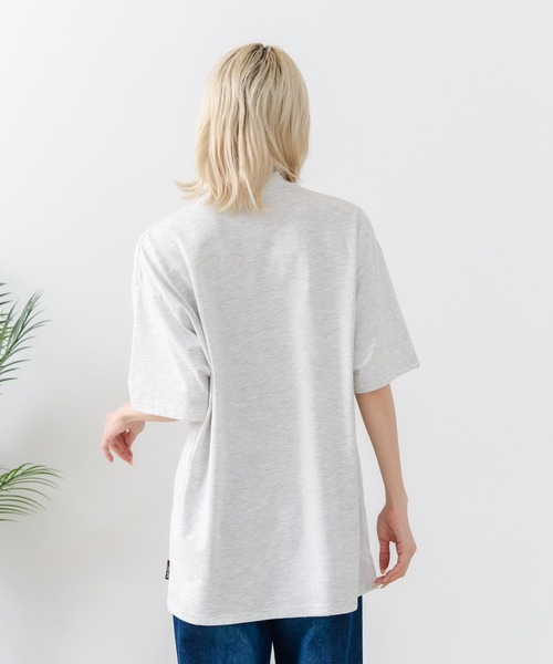 SAVIER(サビアー)の「【SAVIER/サビアー】×【ZERO STAIN/ゼロステイン】【LAロゴ立体刺繍】コラボ ハーフジップ Tシャツ オーバーサイズ 汗染み防止 ストリート・スケーター(Tシャツ/カットソー・メンズ・オフホワイト/ブラック・LARGE/MEDIUM)」の19枚目の写真