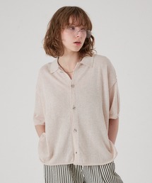 ONCILY | SILVER BUTTON KNIT SHIRT CARDIGAN / シルバーボタンニットシャツカーディガン(シャツ/ブラウス)