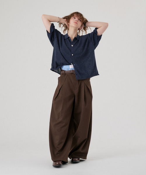 ONCILY(オンシェリー)の「SILVER BUTTON KNIT SHIRT CARDIGAN / シルバーボタンニットシャツカーディガン(シャツ/ブラウス・メンズ・チャコールグレー/ネイビー/ピンク/アイボリー・SMALL/LARGE/MEDIUM)」の20枚目の写真