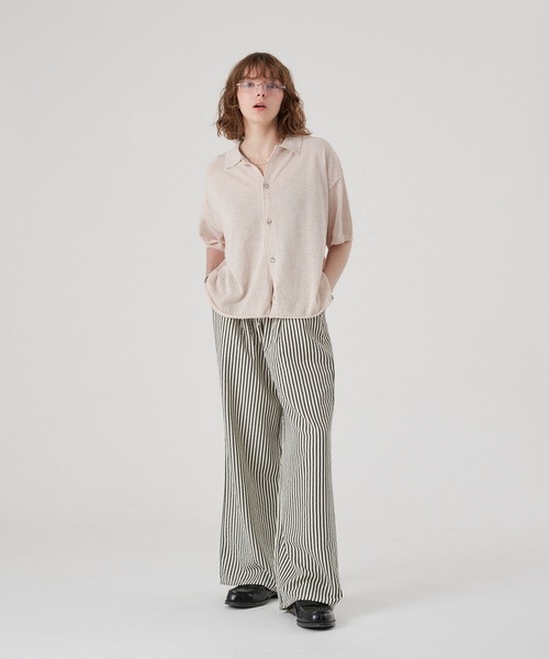 ONCILY(オンシェリー)の「SILVER BUTTON KNIT SHIRT CARDIGAN / シルバーボタンニットシャツカーディガン(シャツ/ブラウス・メンズ・チャコールグレー/ネイビー/ピンク/アイボリー・SMALL/LARGE/MEDIUM)」の12枚目の写真