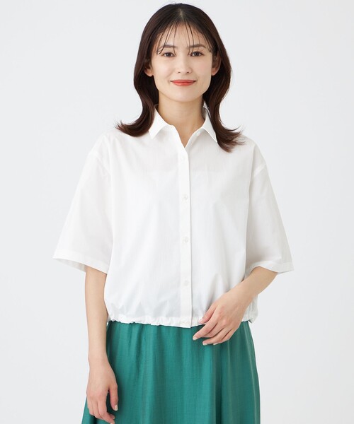 TRANS WORK(トランスワーク)の「【防汚性・UV・接触冷感・ウォッシャブル】ダントツオチール(R)ブラウス(シャツ/ブラウス・レディース・オフホワイト/ブラック・38/40)」の4枚目の写真