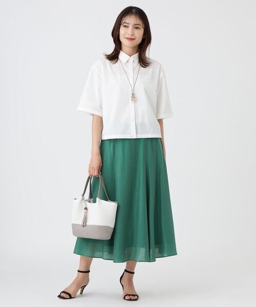 TRANS WORK(トランスワーク)の「【防汚性・UV・接触冷感・ウォッシャブル】ダントツオチール(R)ブラウス(シャツ/ブラウス・レディース・オフホワイト/ブラック・38/40)」の6枚目の写真