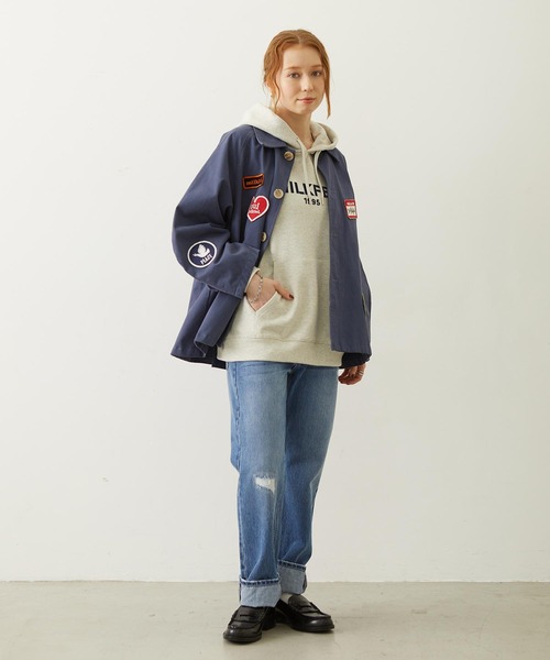MILKFED.(ミルクフェド)の「STENCIL LOGO SWEAT HOODIE(パーカー・レディース・ブラウン/ブラック/オートミール・M/L)」の12枚目の写真