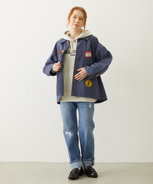 MILKFED.(ミルクフェド)の「STENCIL LOGO SWEAT HOODIE(パーカー・レディース・ブラウン/ブラック/オートミール・M/L)」の13枚目の写真