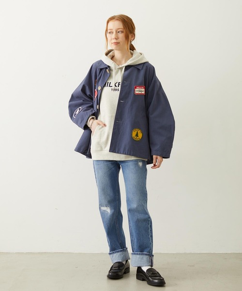 MILKFED.(ミルクフェド)の「STENCIL LOGO SWEAT HOODIE(パーカー・レディース・ブラウン/ブラック/オートミール・M/L)」の14枚目の写真