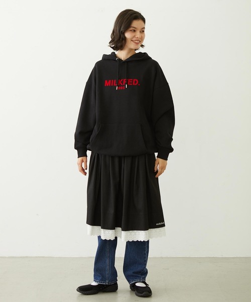MILKFED.(ミルクフェド)の「STENCIL LOGO SWEAT HOODIE(パーカー・レディース・ブラウン/ブラック/オートミール・M/L)」の22枚目の写真