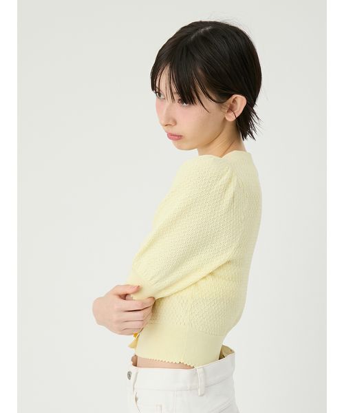 LILY BROWN（リリーブラウン）の「[L.B CANDY STOCK]フルーツモチーフニットカーディガン（カーディガン/ボレロ・レディース・レッド/ネイビー/イエロー・F）」の10枚目の写真