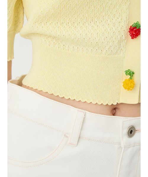 LILY BROWN（リリーブラウン）の「[L.B CANDY STOCK]フルーツモチーフニットカーディガン（カーディガン/ボレロ・レディース・レッド/ネイビー/イエロー・F）」の14枚目の写真