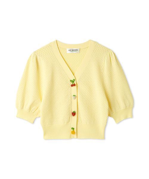 LILY BROWN（リリーブラウン）の「[L.B CANDY STOCK]フルーツモチーフニットカーディガン（カーディガン/ボレロ・レディース・レッド/ネイビー/イエロー・F）」の17枚目の写真