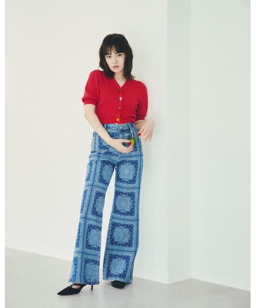 LILY BROWN（リリーブラウン）の「[L.B CANDY STOCK]フルーツモチーフニットカーディガン（カーディガン/ボレロ・レディース・レッド/ネイビー/イエロー・F）」の19枚目の写真