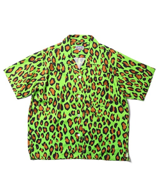 HOUSTON（ヒューストン）の「HOUSTON アロハシャツ（LEOPARD）（シャツ/ブラウス・レディース・グリーン系その他/ブルー系その他/パープル/オフホワイト/カーキ/チャコール・1）」の4枚目の写真