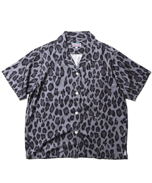 HOUSTON（ヒューストン）の「HOUSTON アロハシャツ（LEOPARD）（シャツ/ブラウス・レディース・グリーン系その他/ブルー系その他/パープル/オフホワイト/カーキ/チャコール・1）」の2枚目の写真