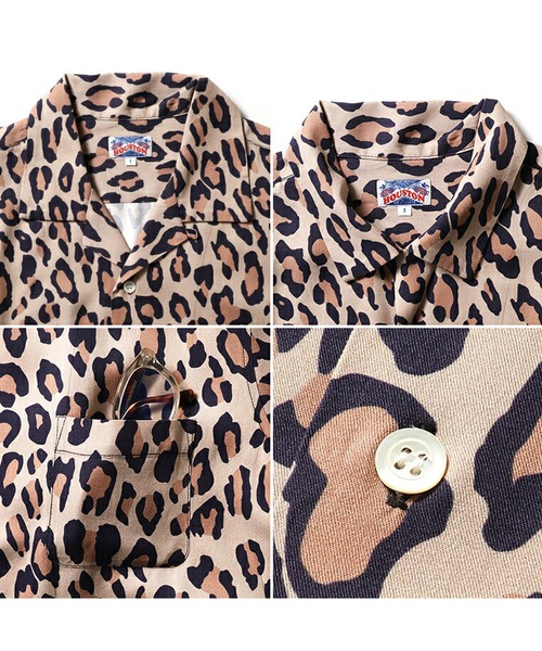 HOUSTON（ヒューストン）の「HOUSTON アロハシャツ（LEOPARD）（シャツ/ブラウス・レディース・グリーン系その他/ブルー系その他/パープル/オフホワイト/カーキ/チャコール・1）」の8枚目の写真