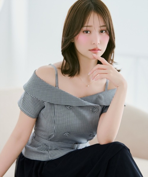 WILLSELECTION(ウィルセレクション)の「ベルト付きオフショルブラウス(シャツ/ブラウス・レディース・ブラック/オフホワイト/ブラック系その他/ラベンダー・FREE)」の4枚目の写真