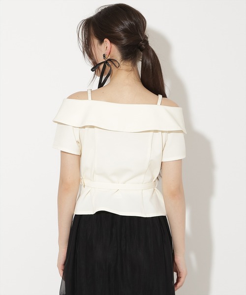 WILLSELECTION(ウィルセレクション)の「ベルト付きオフショルブラウス(シャツ/ブラウス・レディース・ブラック/オフホワイト/ブラック系その他/ラベンダー・FREE)」の8枚目の写真