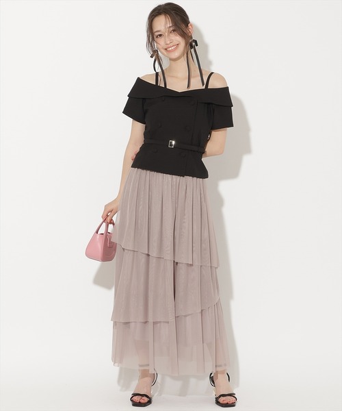 WILLSELECTION(ウィルセレクション)の「ベルト付きオフショルブラウス(シャツ/ブラウス・レディース・ブラック/オフホワイト/ブラック系その他/ラベンダー・FREE)」の16枚目の写真