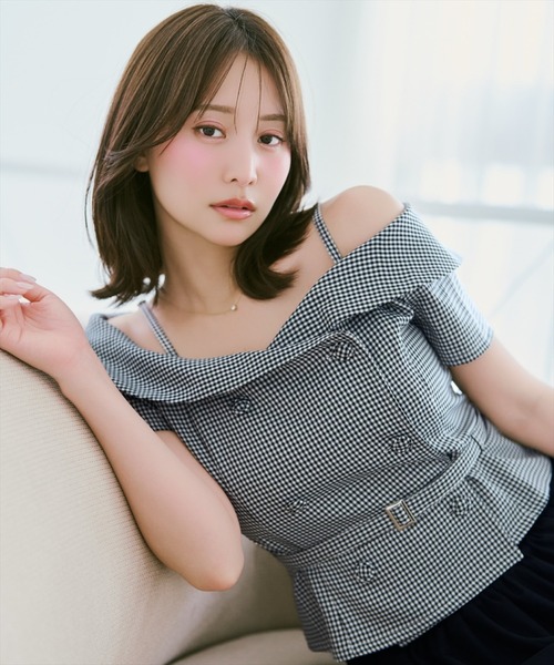 WILLSELECTION(ウィルセレクション)の「ベルト付きオフショルブラウス(シャツ/ブラウス・レディース・ブラック/オフホワイト/ブラック系その他/ラベンダー・FREE)」の18枚目の写真