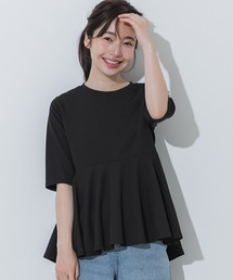 \SNSで話題!!/ライトエンボスペプラムトップス
