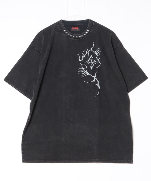LOVE KILLER（ラブキラー）の「A'GEM/9 × .kom 『LOVE KILLER/ラブ キラー』 skull pile graphic logo t-shirt/スカルパイルグラフィックロゴTシャツ（Tシャツ/カットソー・メンズ・ブラック・FREE）」の5枚目の写真