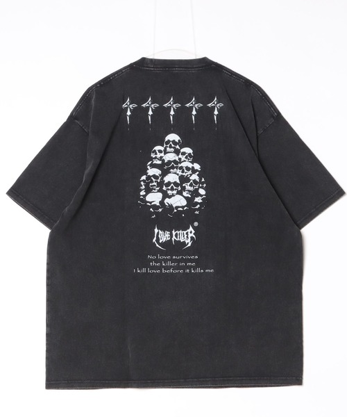 LOVE KILLER（ラブキラー）の「A'GEM/9 × .kom 『LOVE KILLER/ラブ キラー』 skull pile graphic logo t-shirt/スカルパイルグラフィックロゴTシャツ（Tシャツ/カットソー・メンズ・ブラック・FREE）」の6枚目の写真