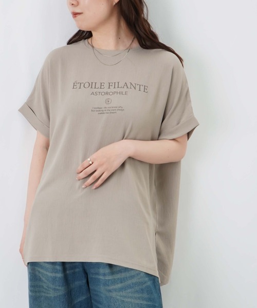 LUCA/LADY LUCK LUCA(ルカ/レディラックルカ)の「LC/LLL メッセージロゴT(Tシャツ/カットソー・レディース・チャコールグレー/グレー/オフホワイト・FREE)」の3枚目の写真