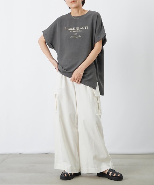 LUCA/LADY LUCK LUCA(ルカ/レディラックルカ)の「LC/LLL メッセージロゴT(Tシャツ/カットソー・レディース・チャコールグレー/グレー/オフホワイト・FREE)」の13枚目の写真