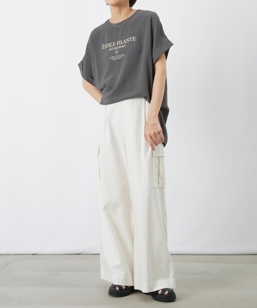 LUCA/LADY LUCK LUCA(ルカ/レディラックルカ)の「LC/LLL メッセージロゴT(Tシャツ/カットソー・レディース・チャコールグレー/グレー/オフホワイト・FREE)」の16枚目の写真