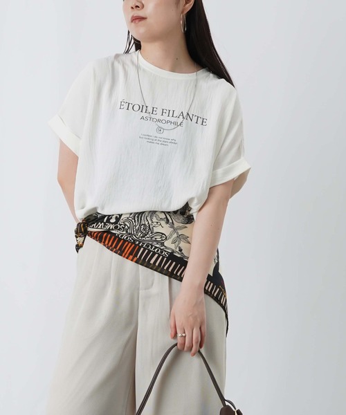 LUCA/LADY LUCK LUCA(ルカ/レディラックルカ)の「LC/LLL メッセージロゴT(Tシャツ/カットソー・レディース・チャコールグレー/グレー/オフホワイト・FREE)」の22枚目の写真