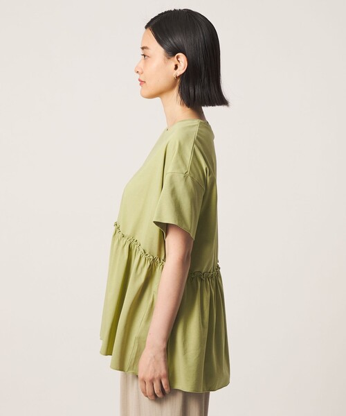A DAY IN THE LIFE UNITED ARROWS(アデイインザライフユナイテッドアローズ)の「プレーティング ペプラムカットソー <A DAY IN THE LIFE>(Tシャツ/カットソー・レディース・ダークグレー/オフホワイト/ライム/その他1・FREE)」の8枚目の写真
